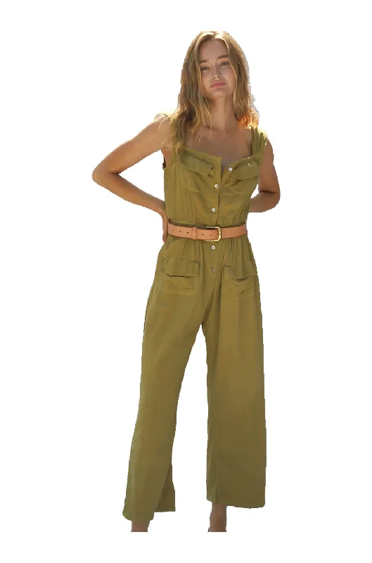 Comfortable Jackets Jen's Pirate Booty Starship Jumpsuit In Olive