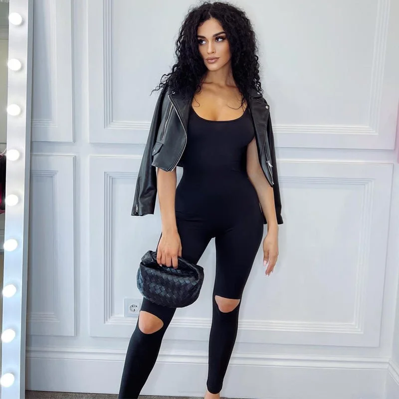 Easy Style Streetwear Black Jumpsuit