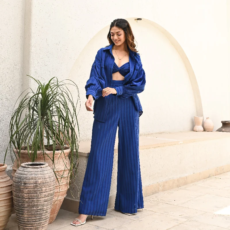 Carefree Textured Blue Co-ord Set