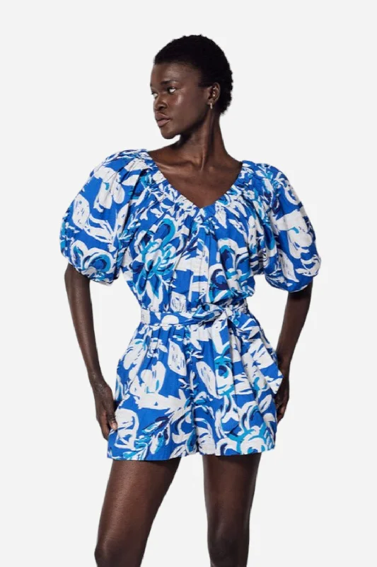Modern Chic Cleobella Thalia Romper in Azure Print