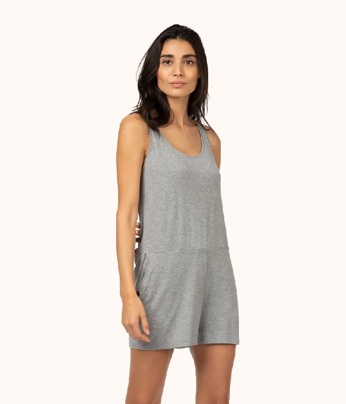 Relaxed Fits The All-Day Lounge Romper: Heather Gray