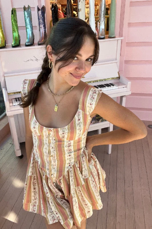 Summer Selection The Elisabeth Romper Dress ~ Victorian Stripe