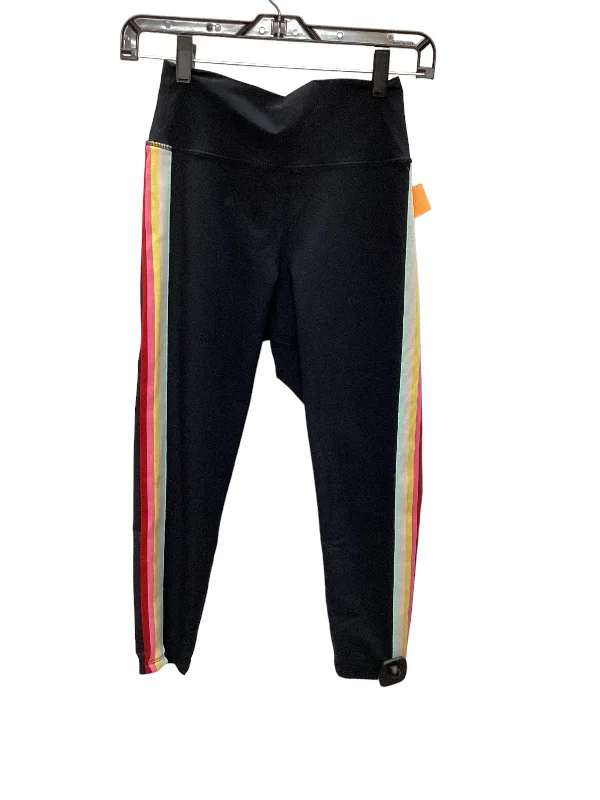 Effortless Wear Black Athletic Leggings Spiritual Gangster, Size S