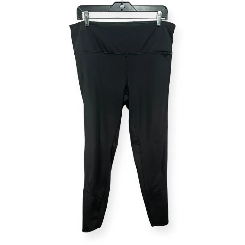 Soft Touch Black Athletic Leggings Tangerine, Size 1x