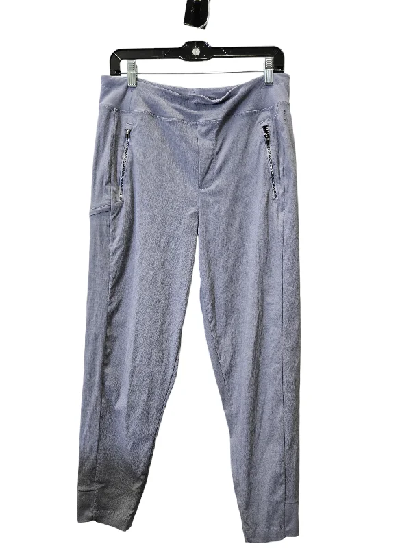Classic Retro Blue Athletic Leggings Athleta, Size L