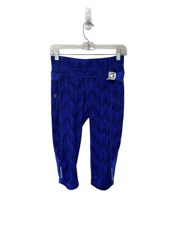 Single-shoulder Neck Design Blue Athletic Leggings Athleta, Size Xs