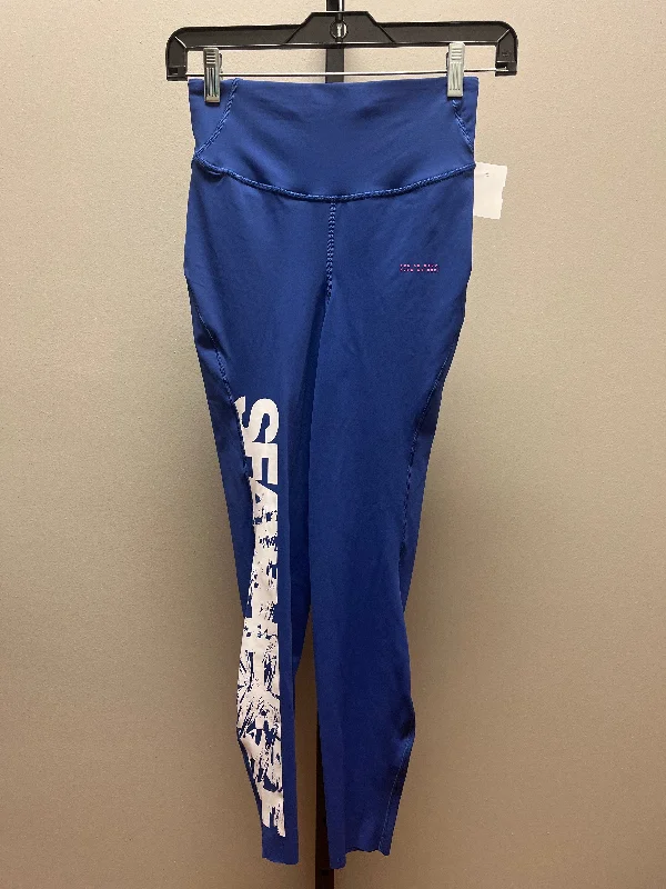 Single-shoulder Neck Design Blue Athletic Leggings Lululemon, Size 4