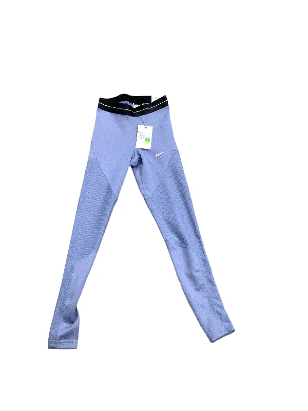 College Style Blue Athletic Leggings Nike Apparel, Size Xs