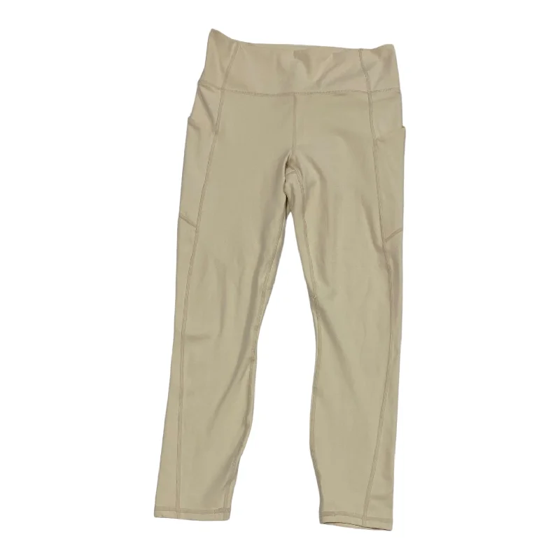 Personal Charm Cream Athletic Leggings Fabletics, Size M