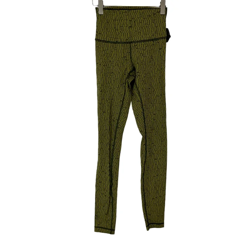 Comfortable And Versatile Green Athletic Leggings Lululemon, Size 2