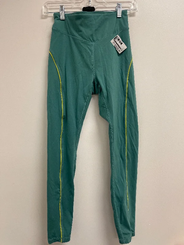 British Style Green Athletic Leggings Mono B, Size S