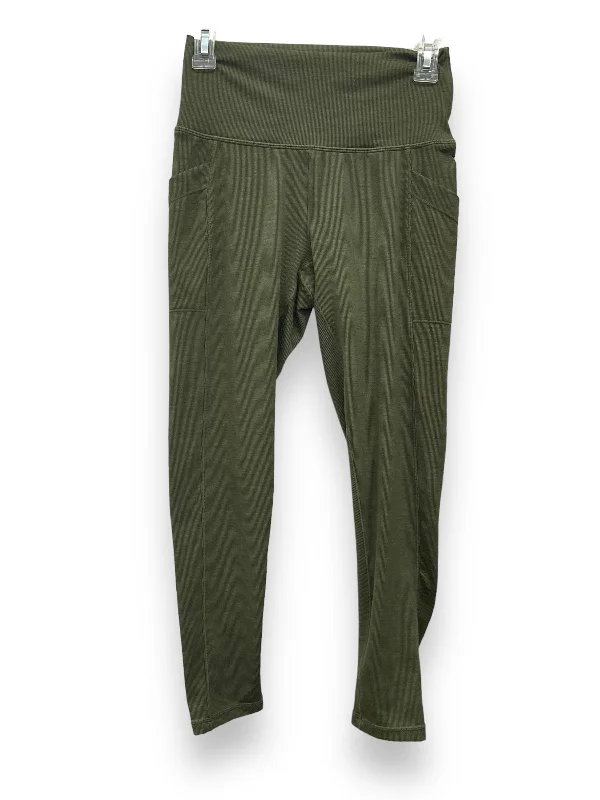 Trendy Comfort Wear Green Athletic Leggings Prana, Size M