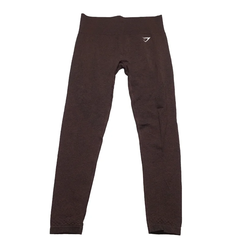 Timeless Style Maroon Athletic Leggings Gym Shark, Size L