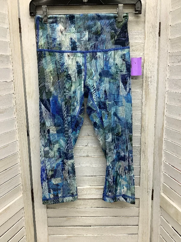 High Street Design Multi-colored Athletic Leggings Capris Lululemon, Size 4