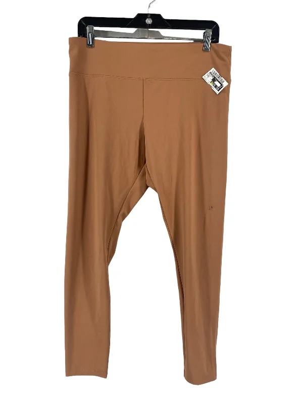 Comfortable Fashion Orange Athletic Leggings Express, Size L