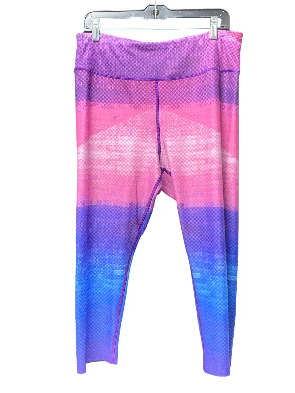 Chic Outfits Purple Athletic Leggings Fila, Size Xl