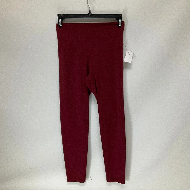 Soft Casuals Red Athletic Leggings Aerie, Size M