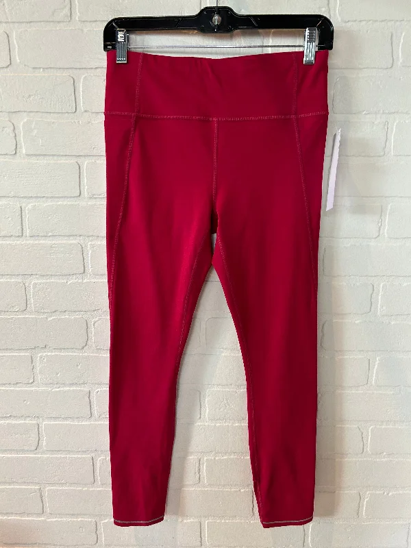Simple Comfort Red Athletic Leggings Athleta, Size 4