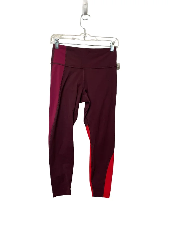 Nightclub Style Red Athletic Leggings Athleta, Size S