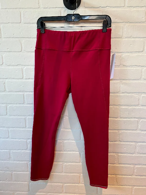 Relaxed Looks Red Athletic Leggings Capris Athleta, Size 8