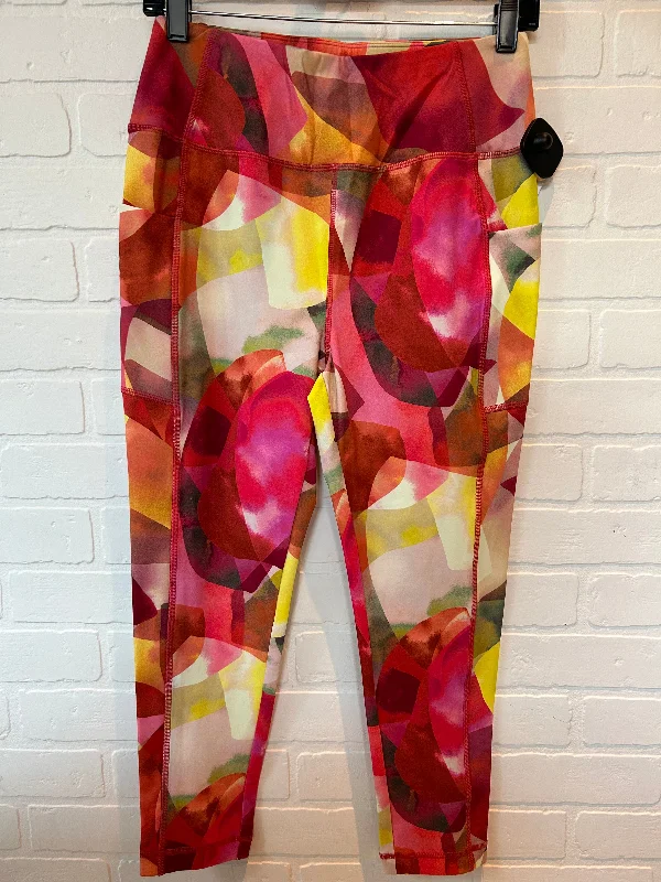 Smart Casuals Red & Yellow Athletic Leggings Talbots, Size 8petite