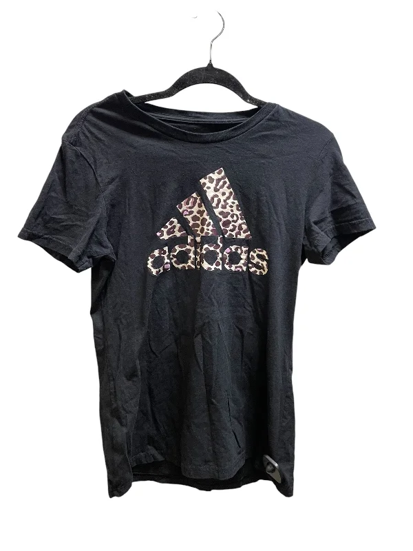 Trendy Layers Athletic Top Short Sleeve By Adidas In Black, Size: M