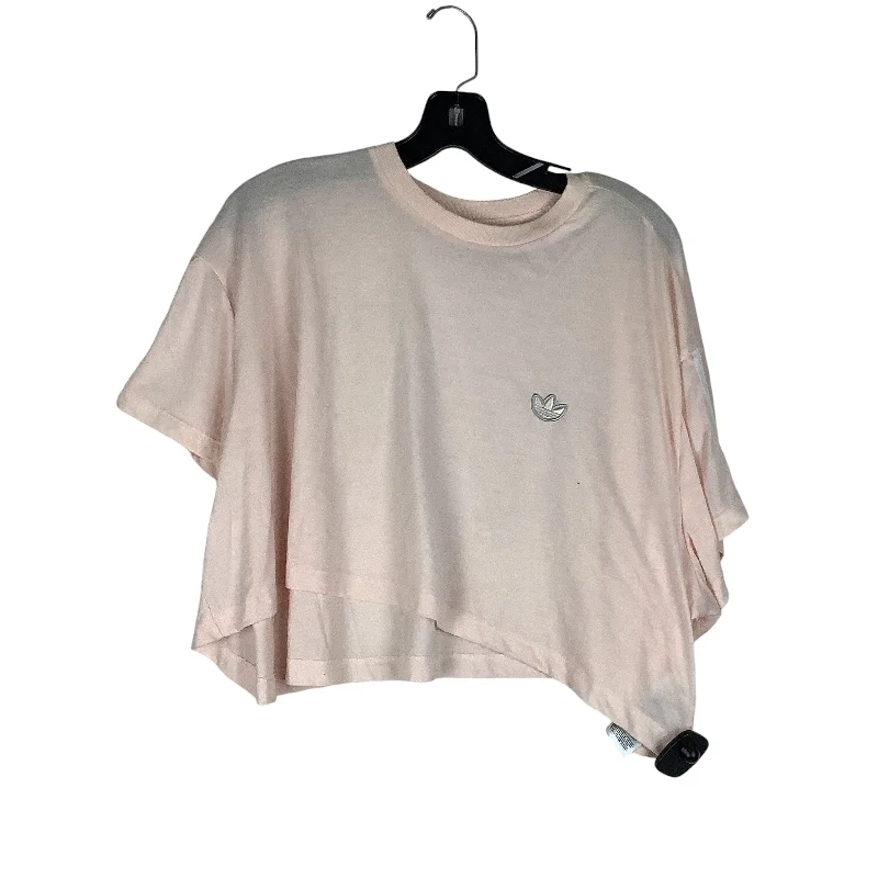 Celebrity Style Athletic Top Short Sleeve By Adidas In Pink, Size: Xl