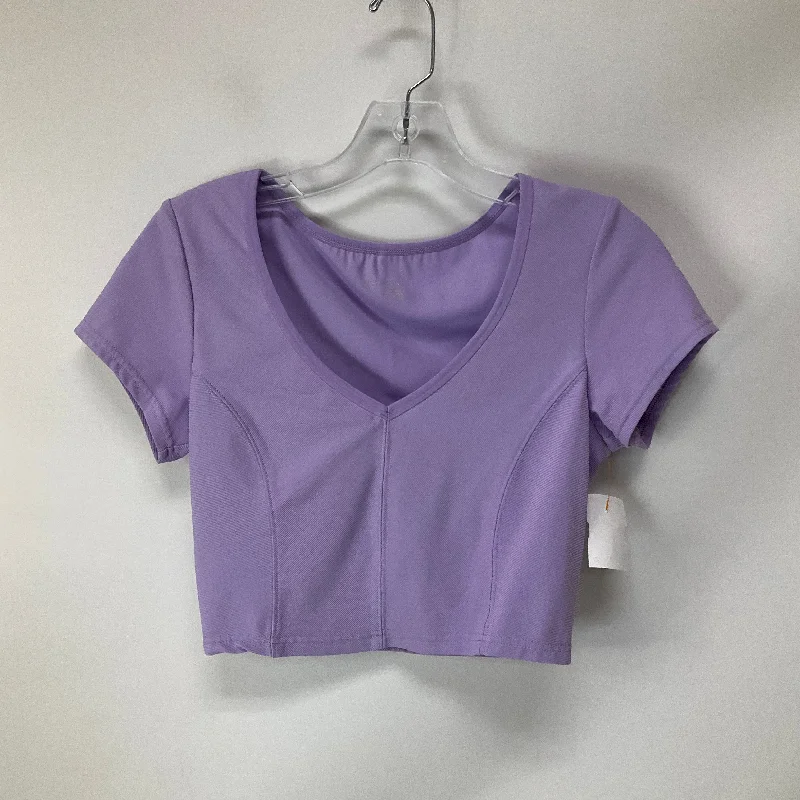 Weekend Comfort Athletic Top Short Sleeve By Aerie In Purple, Size: M