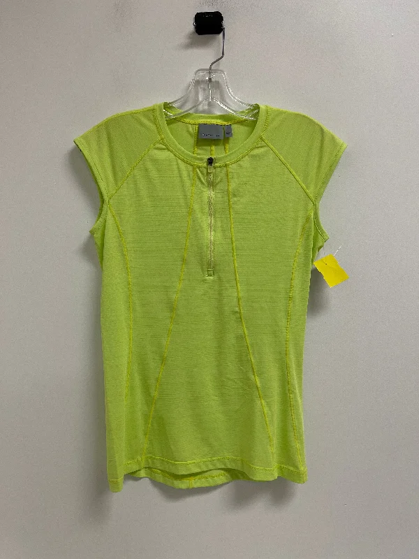 Relaxed Dresses Athletic Top Short Sleeve By Athleta In Yellow, Size: S