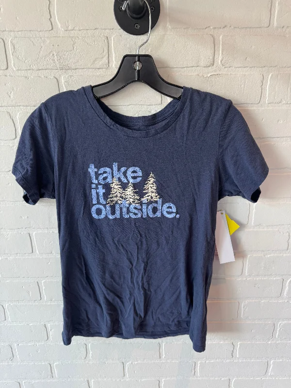 Modern Comfort Athletic Top Short Sleeve By Columbia In Blue, Size: S