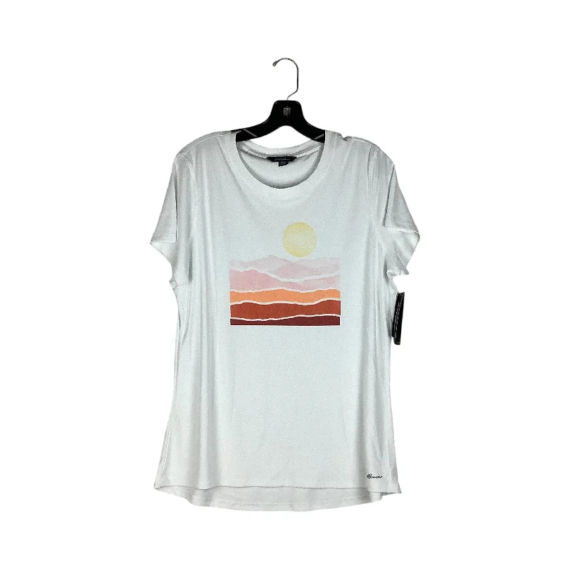 Fashion Concept Athletic Top Short Sleeve By Eddie Bauer In White, Size: Xl