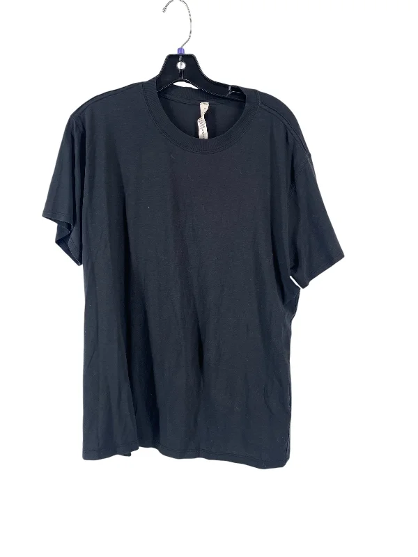 Casual Street Athletic Top Short Sleeve By Lululemon In Black, Size: 8