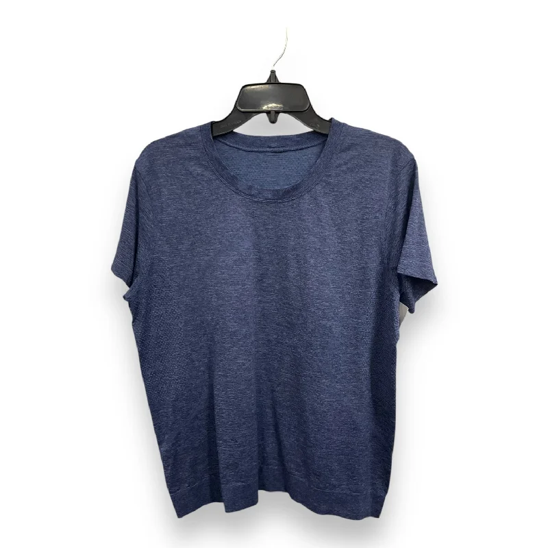 Advanced Design Athletic Top Short Sleeve By Lululemon In Blue, Size: Xl