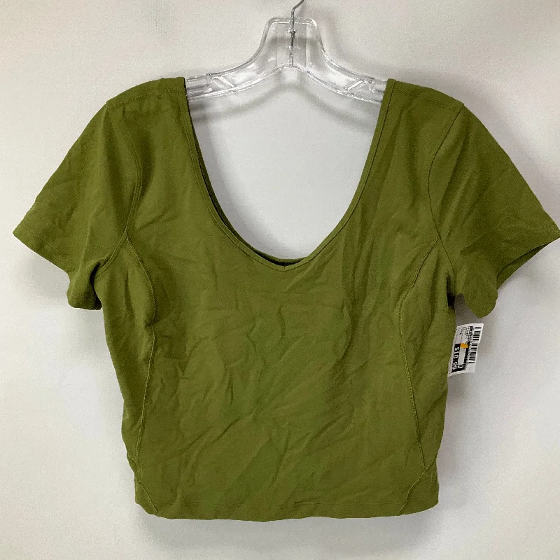 Noble Temperament Athletic Top Short Sleeve By Lululemon In Green, Size: 8