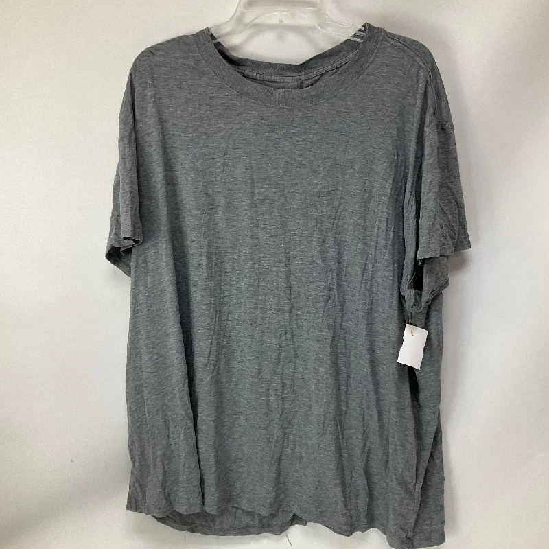 Warm Winter Series Athletic Top Short Sleeve By Lululemon In Grey, Size: 20