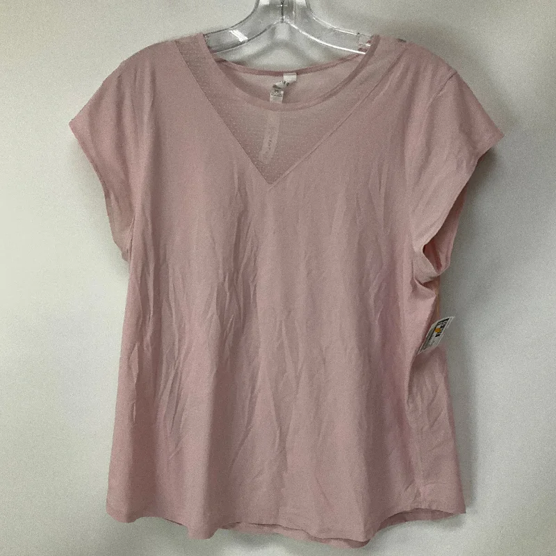 Wandering freely Athletic Top Short Sleeve By Lululemon In Pink, Size: 10