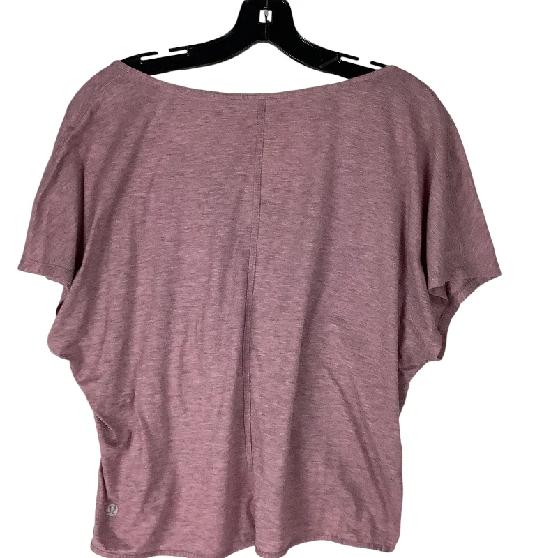 Simple Solid Color Athletic Top Short Sleeve By Lululemon In Purple