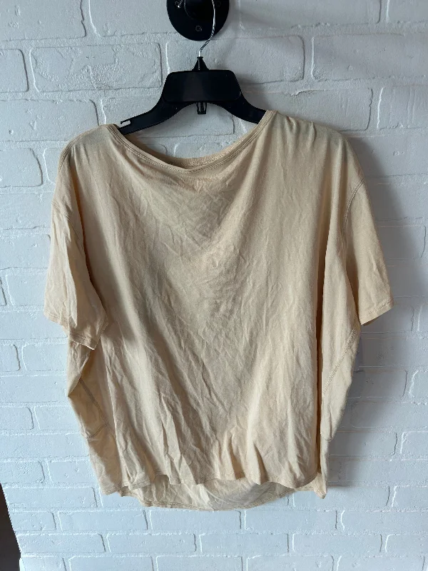 Everyday Chic Athletic Top Short Sleeve By Lululemon In Yellow, Size: L