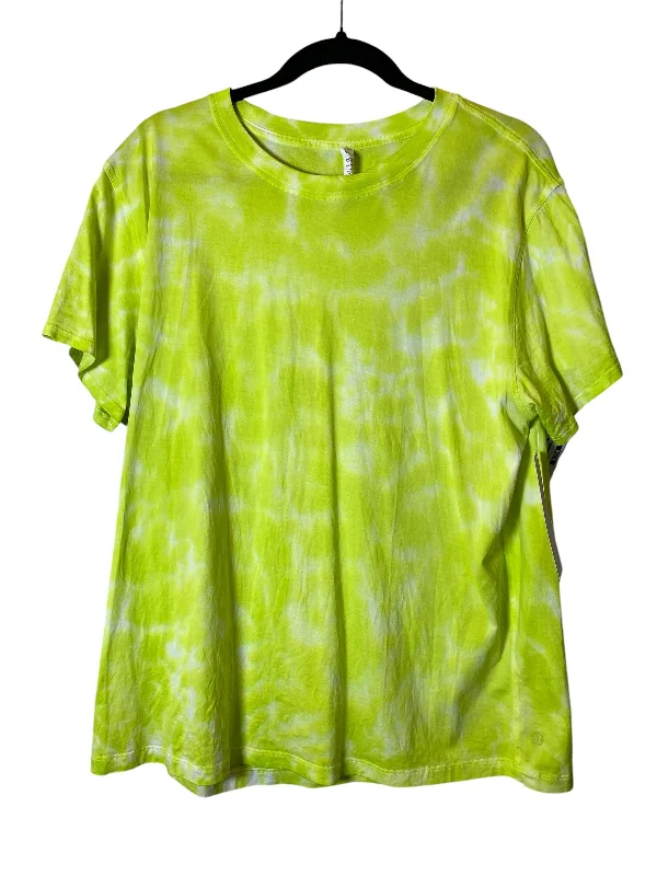 Romantic Temperament Athletic Top Short Sleeve By Lululemon In Yellow, Size: M