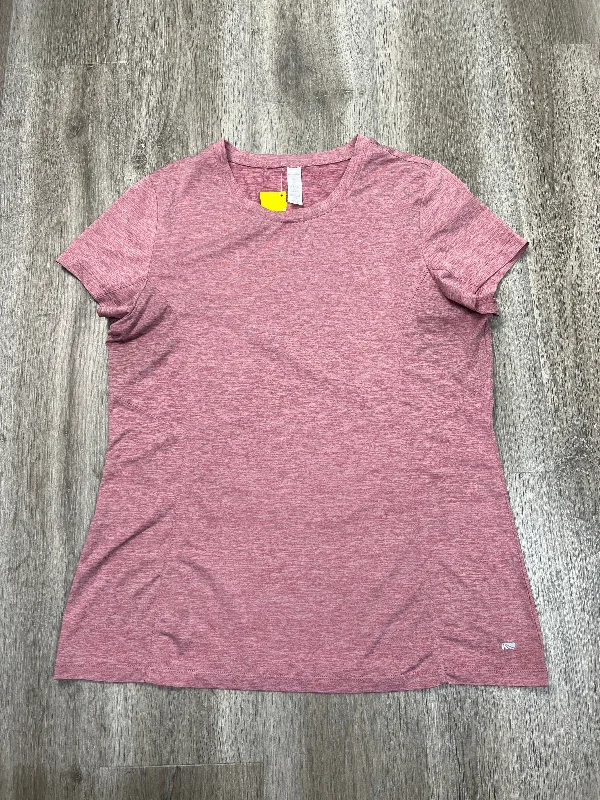 Ultra-lightweight Athletic Top Short Sleeve By Marika In Pink, Size: L