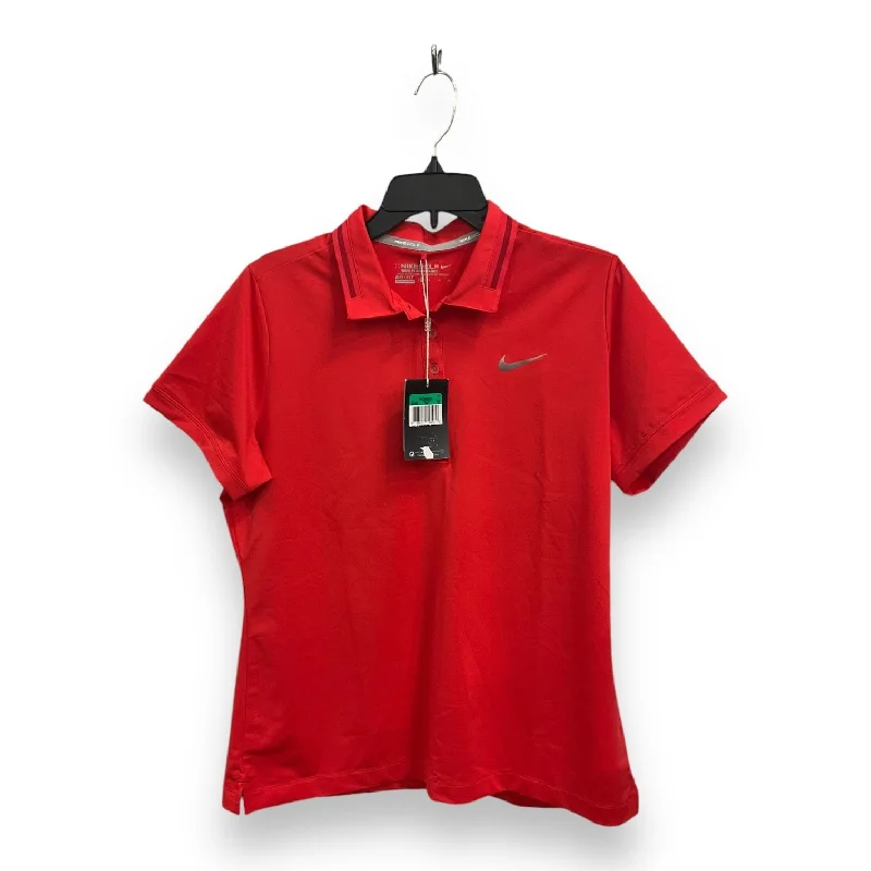 Free Design Athletic Top Short Sleeve By Nike Apparel In Red, Size: Xl