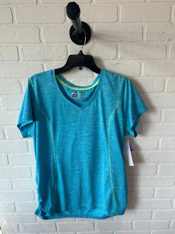 Stylish Ease Athletic Top Short Sleeve By Rbx In Blue, Size: 1x
