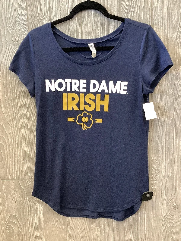 Customized Version Athletic Top Short Sleeve By Under Armour In Navy, Size: M