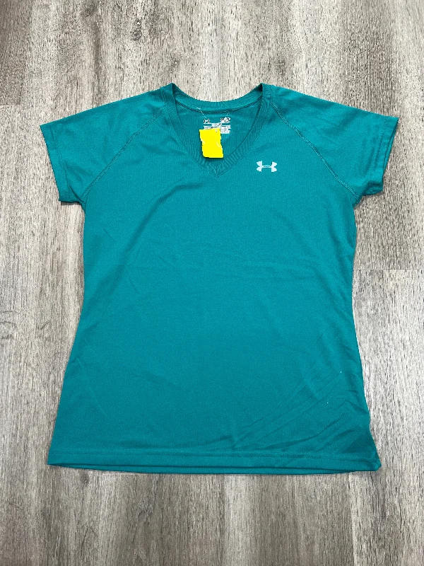 Luxury Classic Athletic Top Short Sleeve By Under Armour In Teal, Size: S