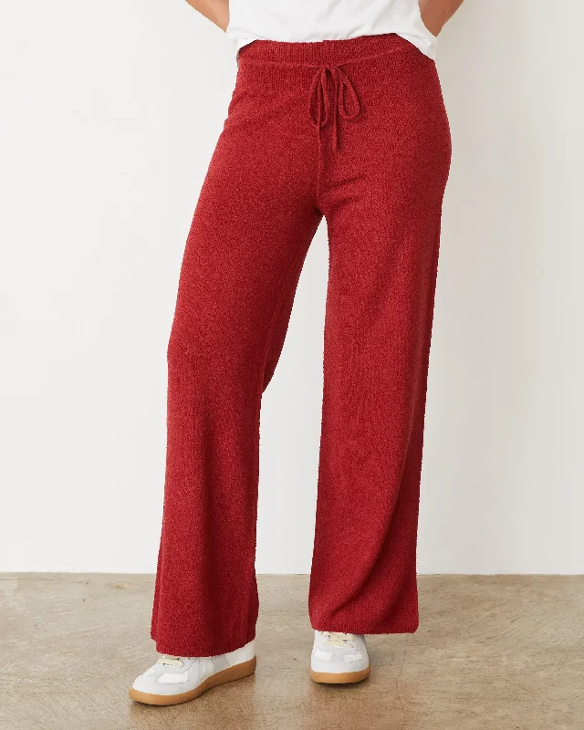 High-end Sense Boucle Knit Crop Straight Leg Pant
