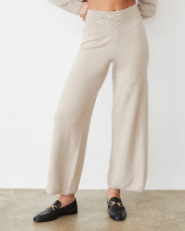 Comfortable Design Cashmere Crop Pant