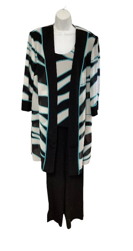 Cozy Sweaters Dana Kay Women's 3 pc Suit Stripe 16W