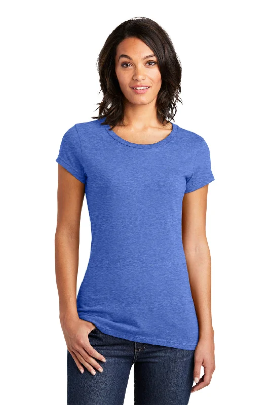 Elegant Dressing District Womens Very Important Short Sleeve Crewneck T-Shirt - Royal Blue Frost