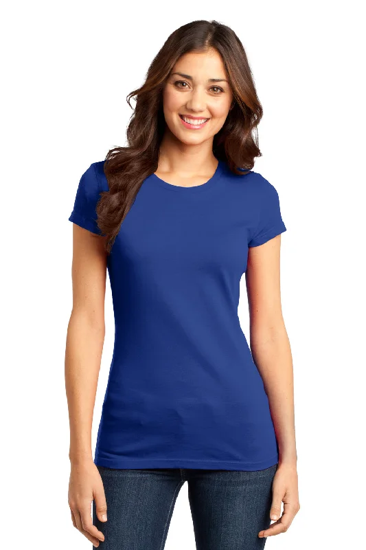 Elegant And Noble District Womens Very Important Short Sleeve Crewneck T-Shirt - Deep Royal Blue - Closeout