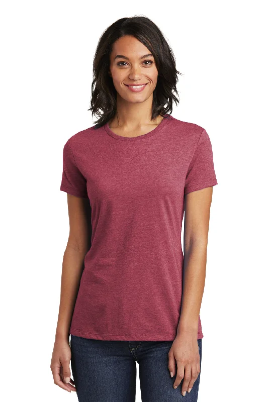 Sports And Leisure District Womens Very Important Short Sleeve Crewneck T-Shirt - Heather Cardinal Red